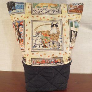 Bread BAG Quilted Cat Designs 9.5" x 8.25" (104V)